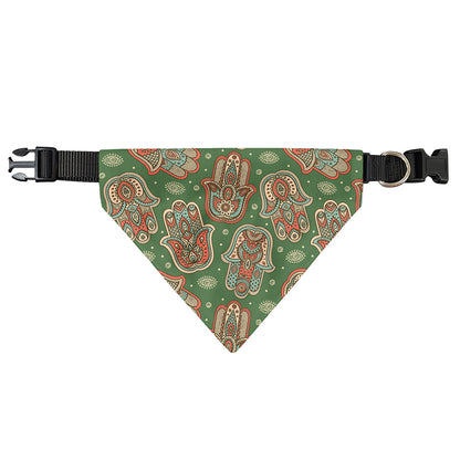 Indian Hamsa Pattern Print Over The Collar Dog Bandana
