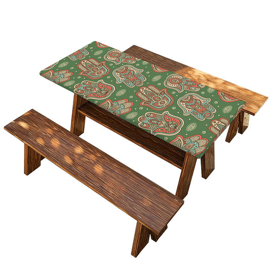 Indian Hamsa Pattern Print Picnic Table Cover