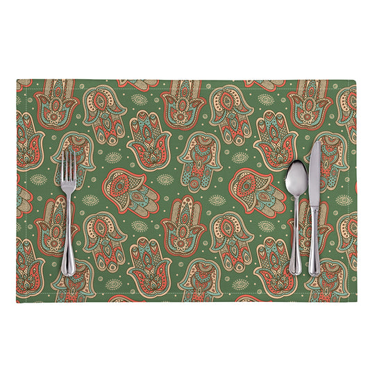 Indian Hamsa Pattern Print Placemat