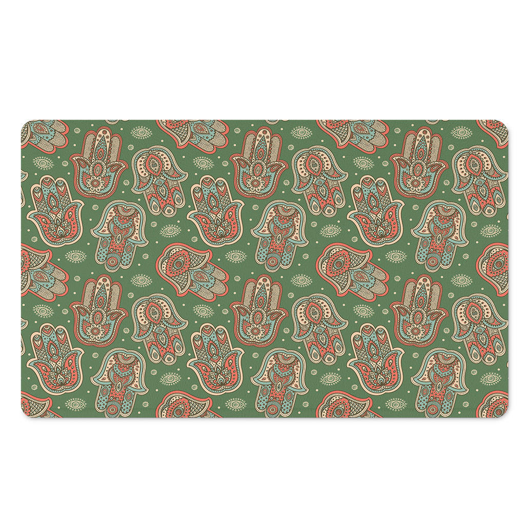 Indian Hamsa Pattern Print Polyester Doormat