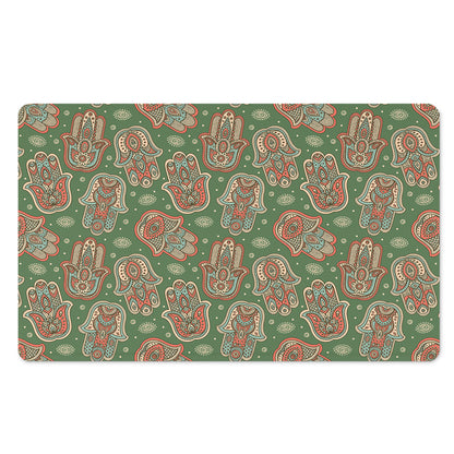 Indian Hamsa Pattern Print Polyester Doormat