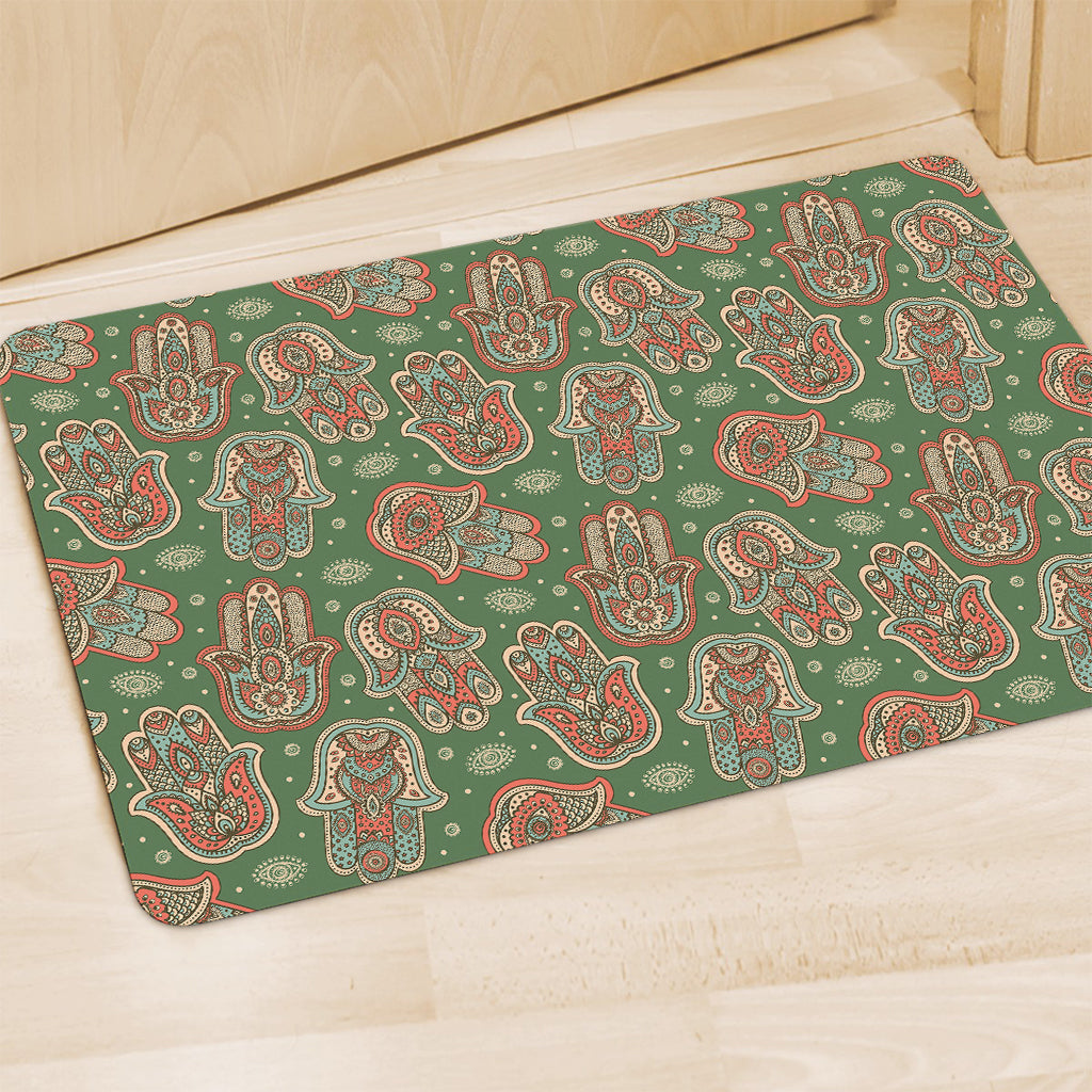 Indian Hamsa Pattern Print Polyester Doormat