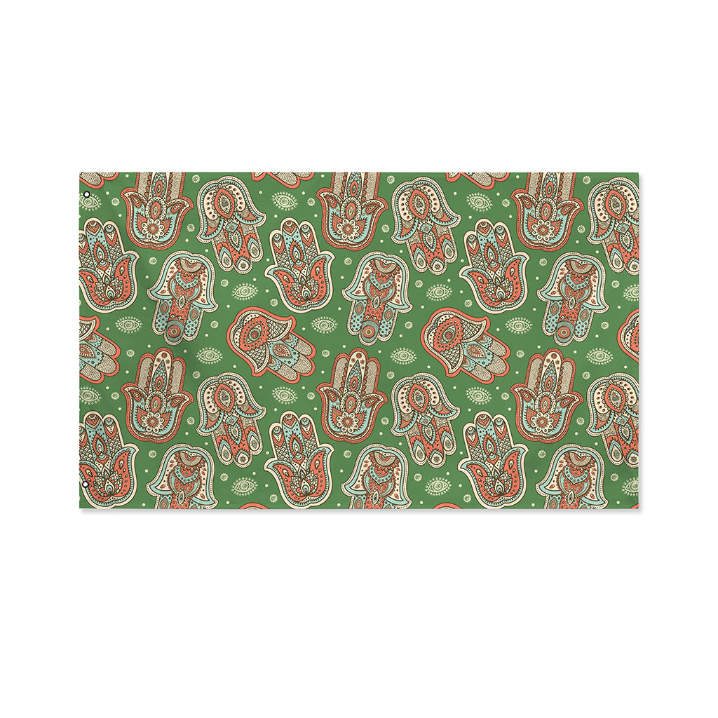 Indian Hamsa Pattern Print Polyester Flag