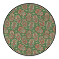 Indian Hamsa Pattern Print Round Floor Mat