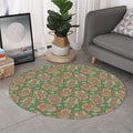 Indian Hamsa Pattern Print Round Rug