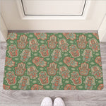 Indian Hamsa Pattern Print Rubber Doormat