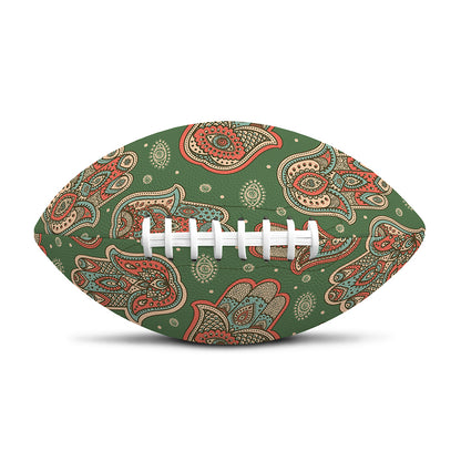 Indian Hamsa Pattern Print Rugby Ball