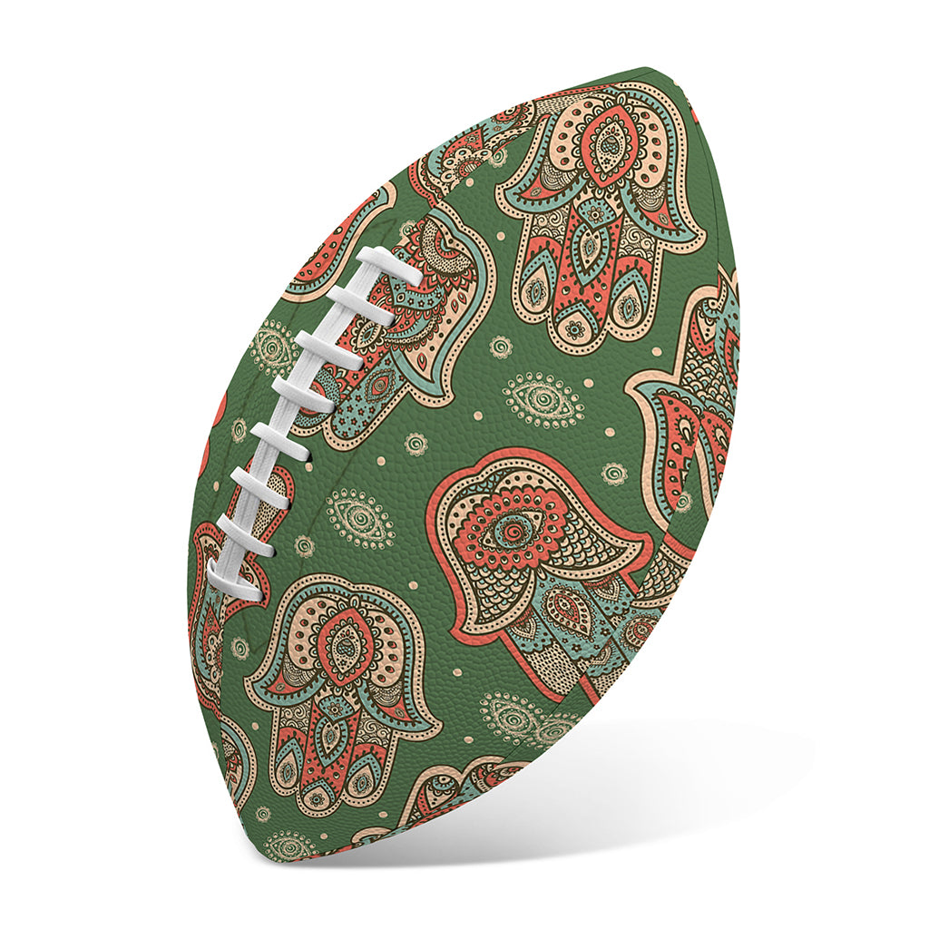 Indian Hamsa Pattern Print Rugby Ball