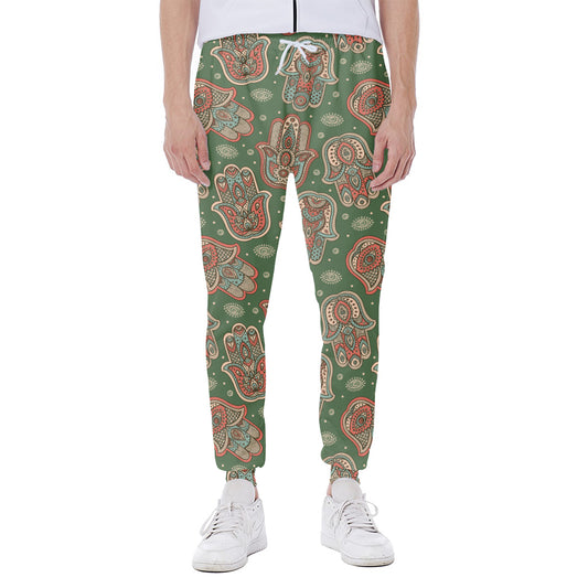 Indian Hamsa Pattern Print Scuba Joggers