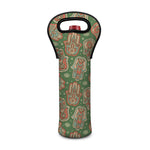 Indian Hamsa Pattern Print Single Neoprene Wine Tote