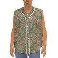 Indian Hamsa Pattern Print Sleeveless Baseball Jersey