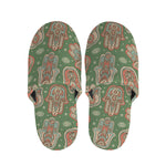 Indian Hamsa Pattern Print Slippers