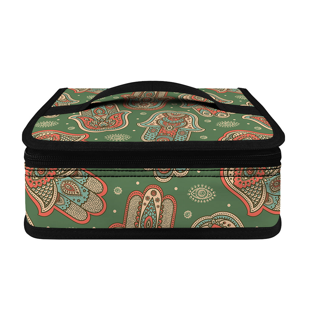 Indian Hamsa Pattern Print Small Lunch Bag