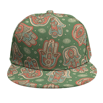 Indian Hamsa Pattern Print Snapback Cap