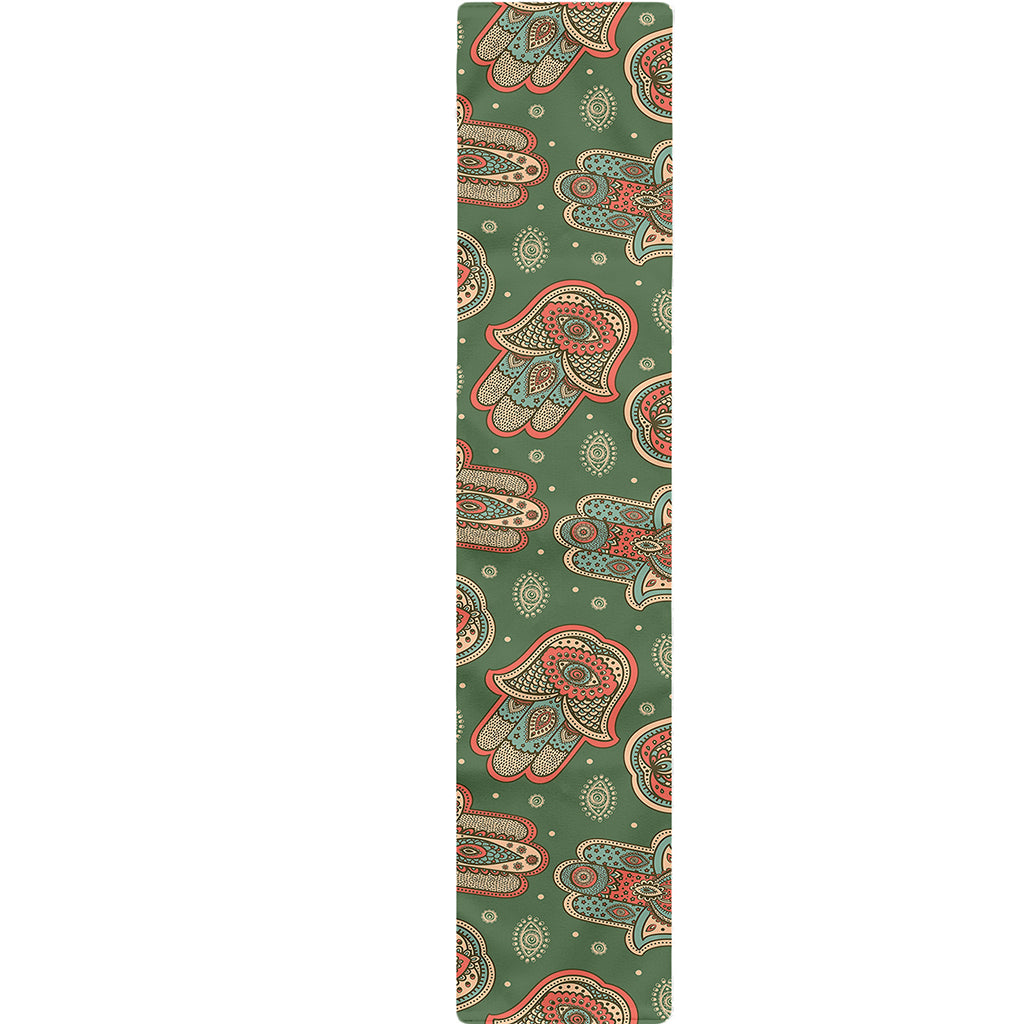 Indian Hamsa Pattern Print Table Runner