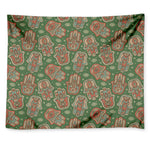 Indian Hamsa Pattern Print Tapestry