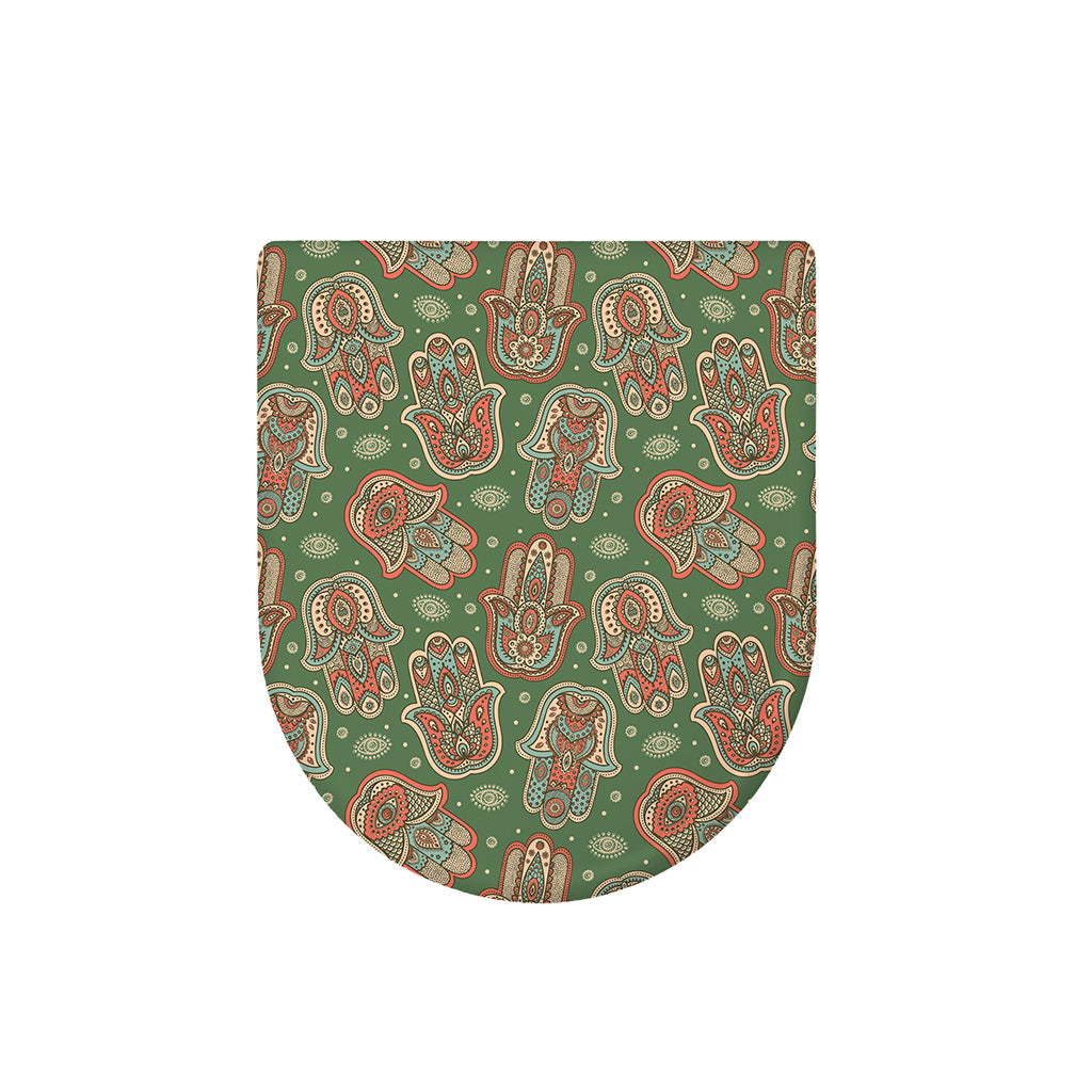 Indian Hamsa Pattern Print Toilet Lid Cover