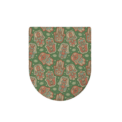 Indian Hamsa Pattern Print Toilet Lid Cover