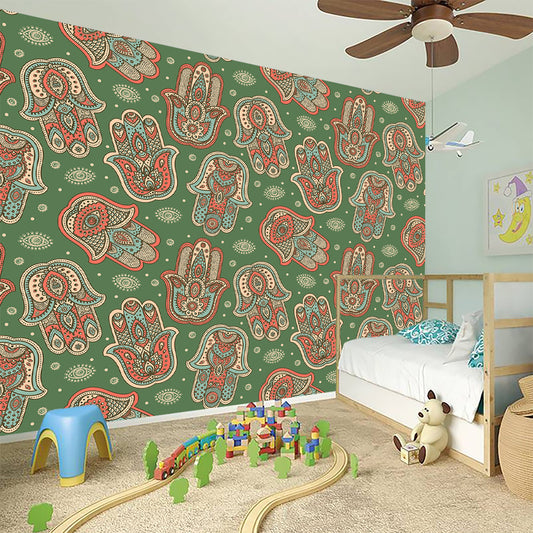 Indian Hamsa Pattern Print Wall Sticker