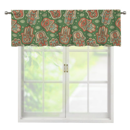 Indian Hamsa Pattern Print Window Valance