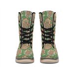 Indian Hamsa Pattern Print Winter Boots