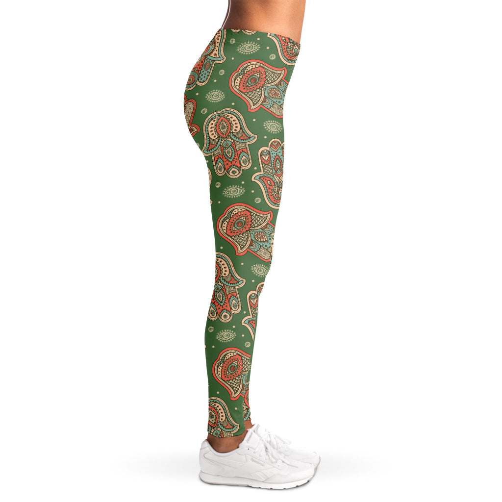 Indian Hamsa Pattern Print Women's Leggings