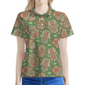 Indian Hamsa Pattern Print Women's Polo Shirt