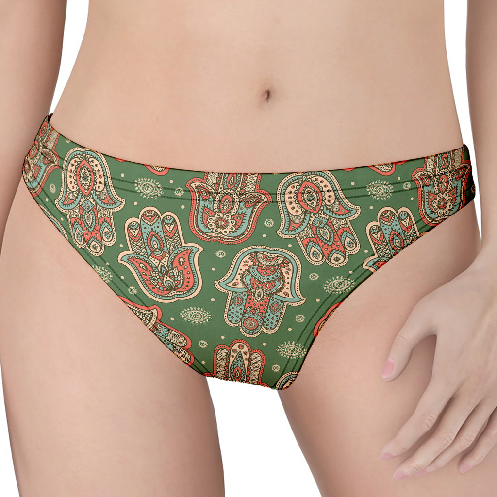 Indian Hamsa Pattern Print Women's Thong