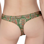 Indian Hamsa Pattern Print Women's Thong