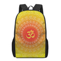 Indian Om Sign Print 17 Inch Backpack