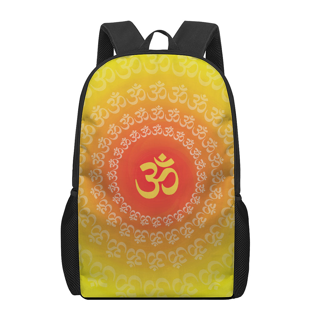 Indian Om Sign Print 17 Inch Backpack