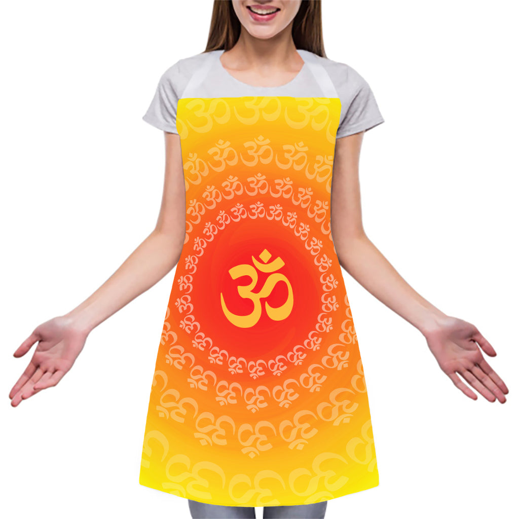 Indian Om Sign Print Adjustable Apron
