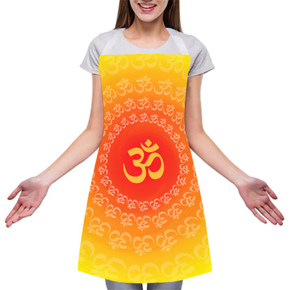 Indian Om Sign Print Adjustable Apron
