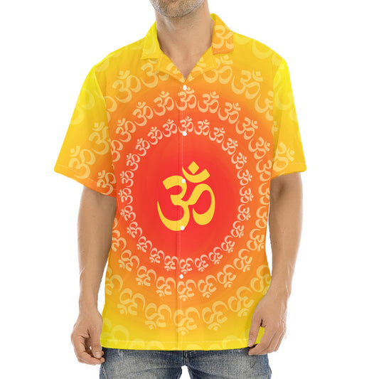 Indian Om Sign Print Aloha Shirt