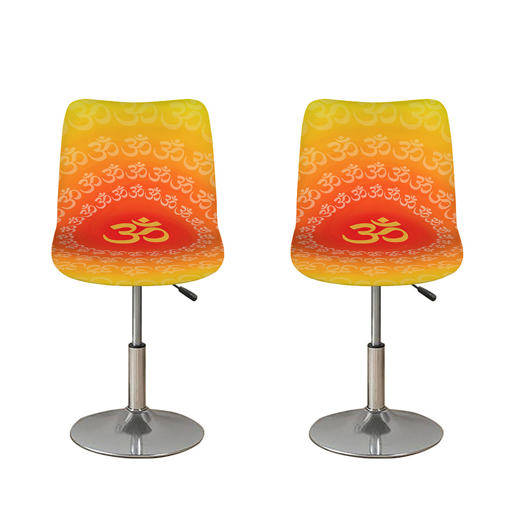 Indian Om Sign Print Bar Stool Covers