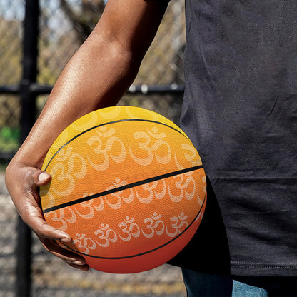 Indian Om Sign Print Basketball