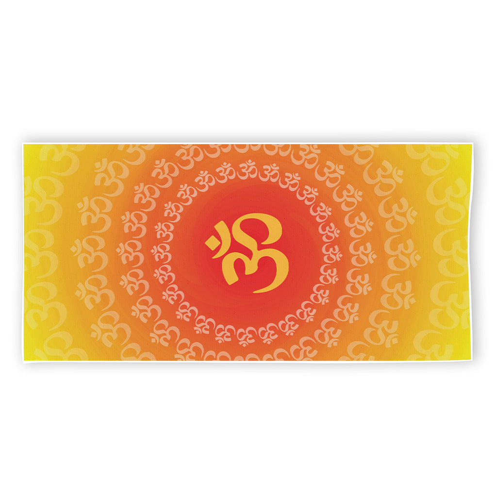 Indian Om Sign Print Beach Towel