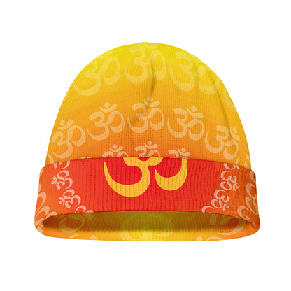 Indian Om Sign Print Beanie