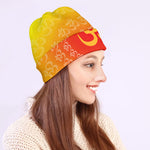 Indian Om Sign Print Beanie