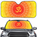 Indian Om Sign Print Car Windshield Sun Shade