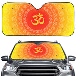 Indian Om Sign Print Car Windshield Sun Shade