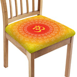 Indian Om Sign Print Chair Cushion Cover