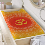Indian Om Sign Print Changing Pad Cover