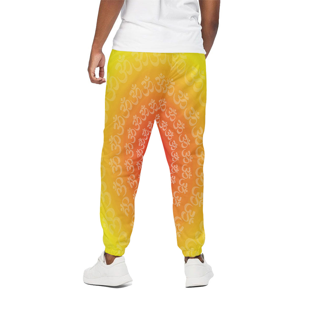 Indian Om Sign Print Cotton Pants
