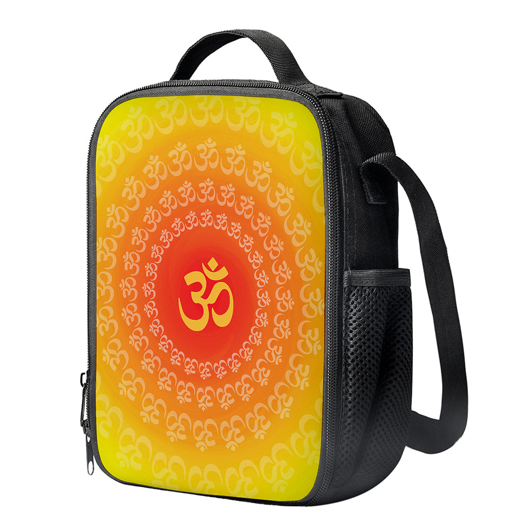 Indian Om Sign Print Crossbody Lunch Bag
