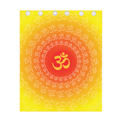 Indian Om Sign Print Curtain