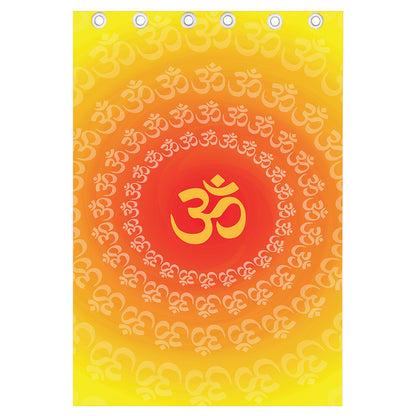 Indian Om Sign Print Curtain