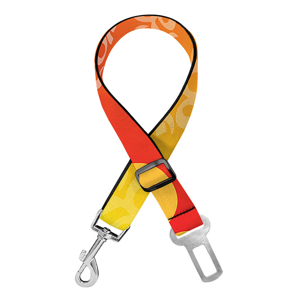 Indian Om Sign Print Dog Seat Belt