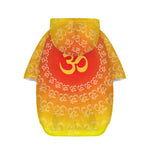Indian Om Sign Print Dog Zip Up Hoodie