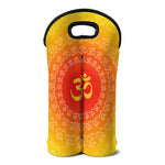 Indian Om Sign Print Double Neoprene Wine Tote